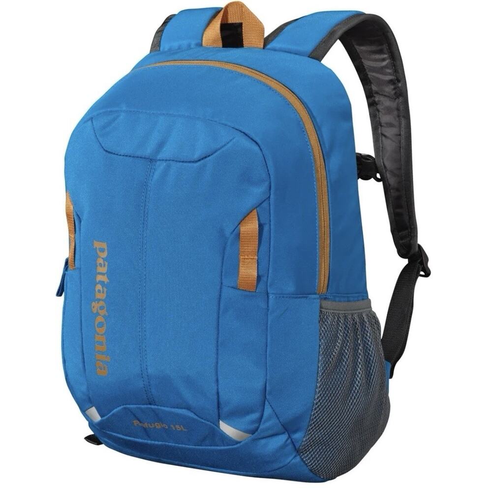 Patagonia Kids Refugio Pack 15L Blue Orange Adjustable Straps Worn Flaws